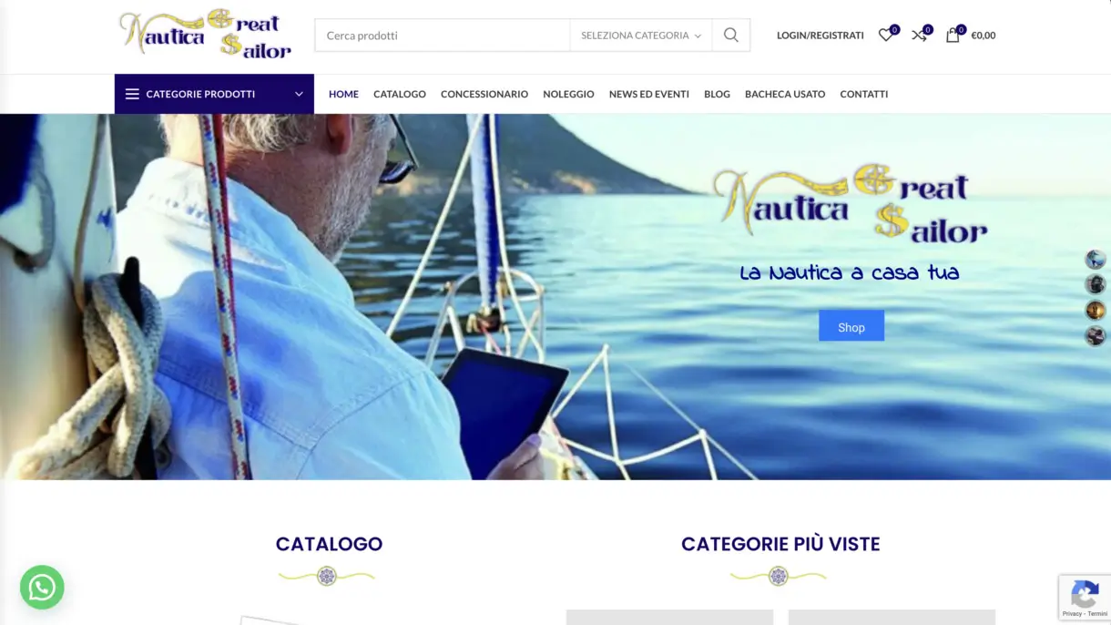 Creazione ecommerce Salerno | Nautica Great Sailor